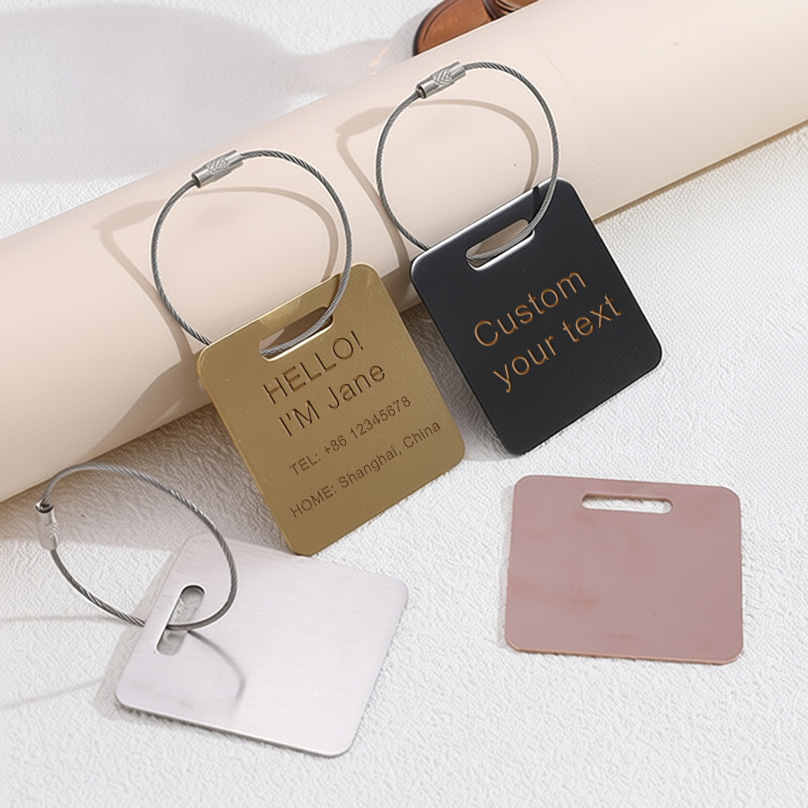 Travel Accessories Store - بطاقة تعريف أمتعة مخصصة بالاسم، ملصقات