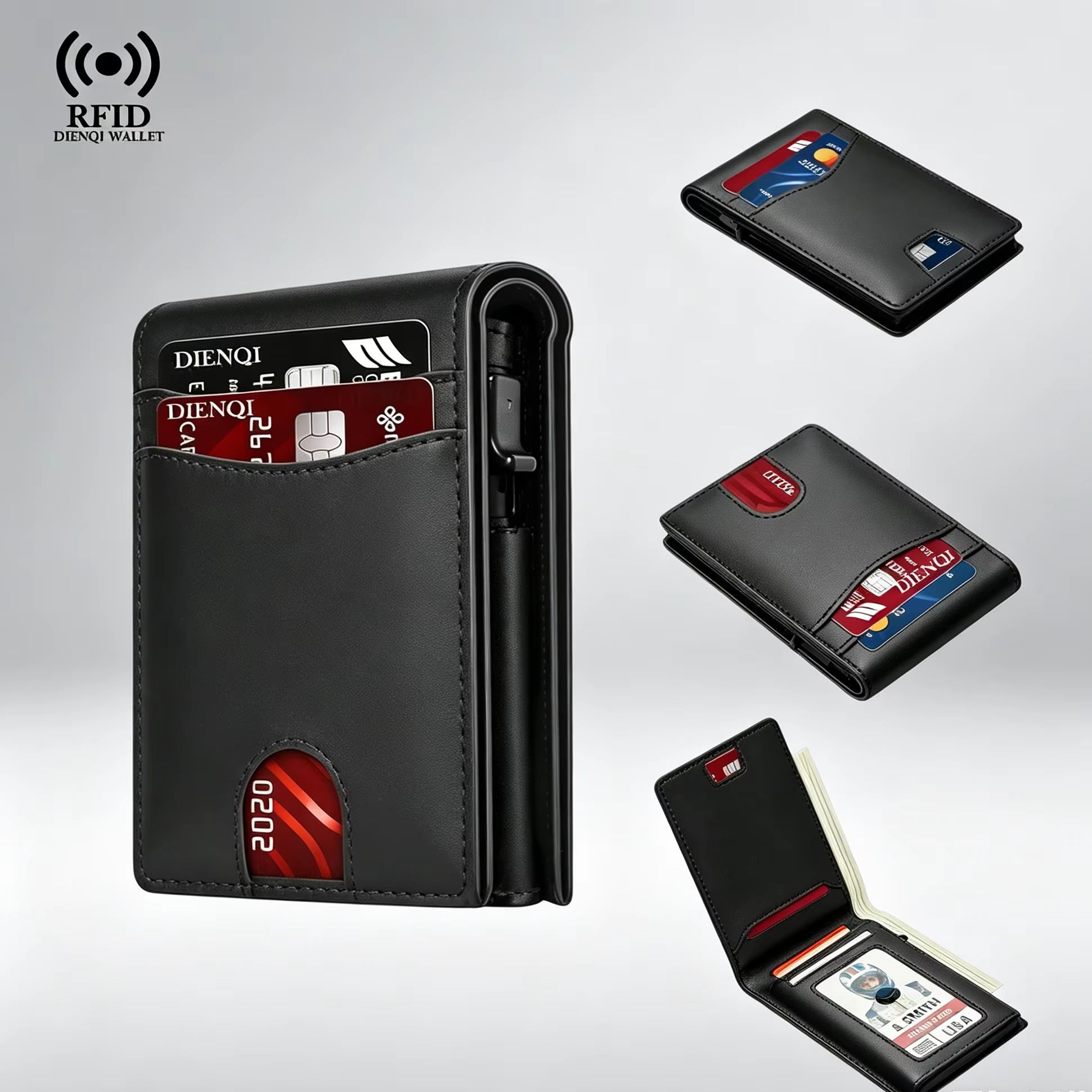 Travel Wallet Slim - محفظة رجالية فاخرة لحمل بطاقات الأعمال