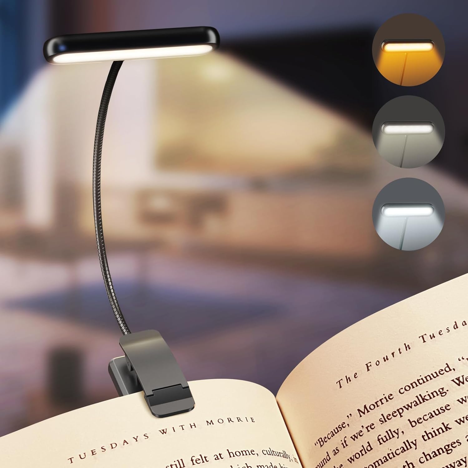 Book Light Flexible - LED كتاب ضوء القراءة ضوء العناية