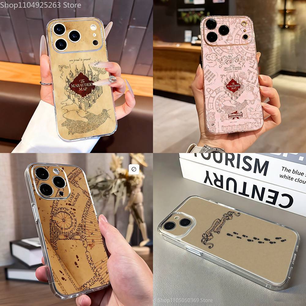 Travel Accessories Iphone - تذكرة حافظة هاتف M-Marauders Map لهاتف