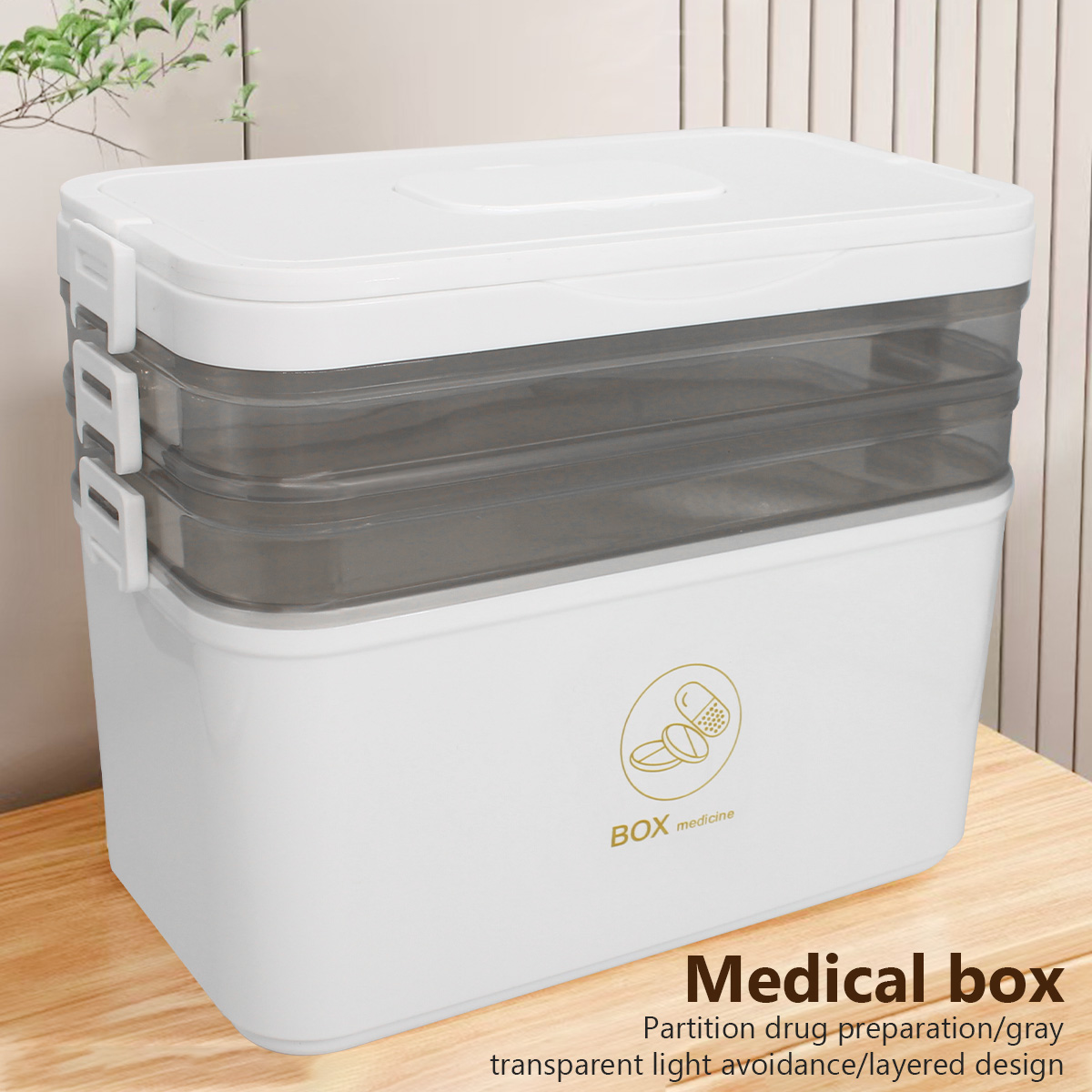 First Aid Travel Kit - صندوق تخزين متعدد الطبقات كبير السعة
