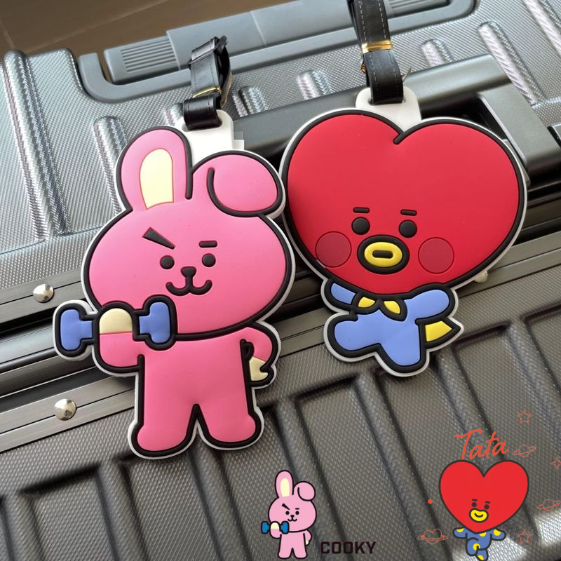 Travel Accessories Store - سلسلة مفاتيح كرتونية لطيفة من BT21،