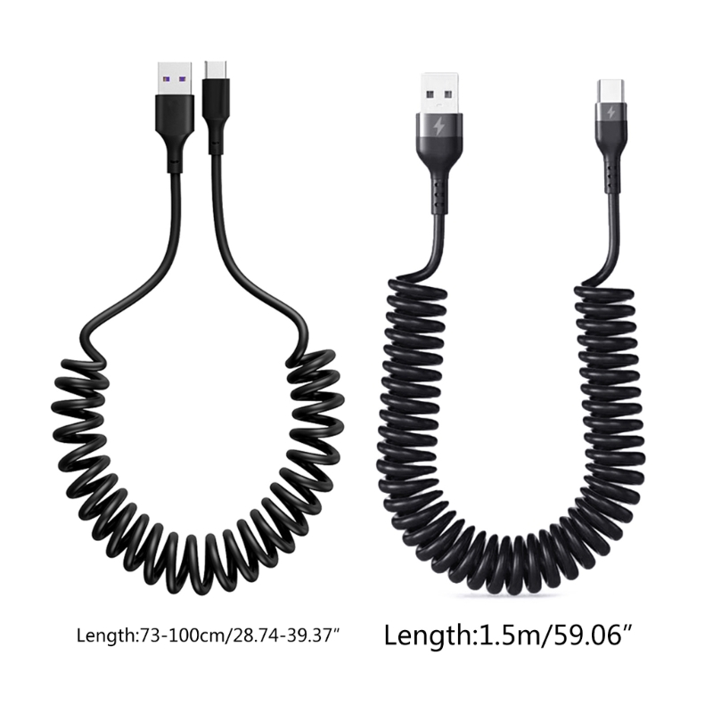 Travel Accessories Inc - شكل زنبركي USB إلى كابلات من