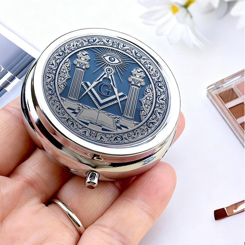 Travel Accessories Gifts For Men - علبة أدوية معدنية مربعة من موسو