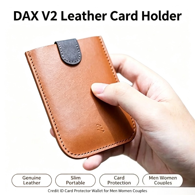 Travel Wallet Slim - محفظة بطاقات DAX V2 من الجلد