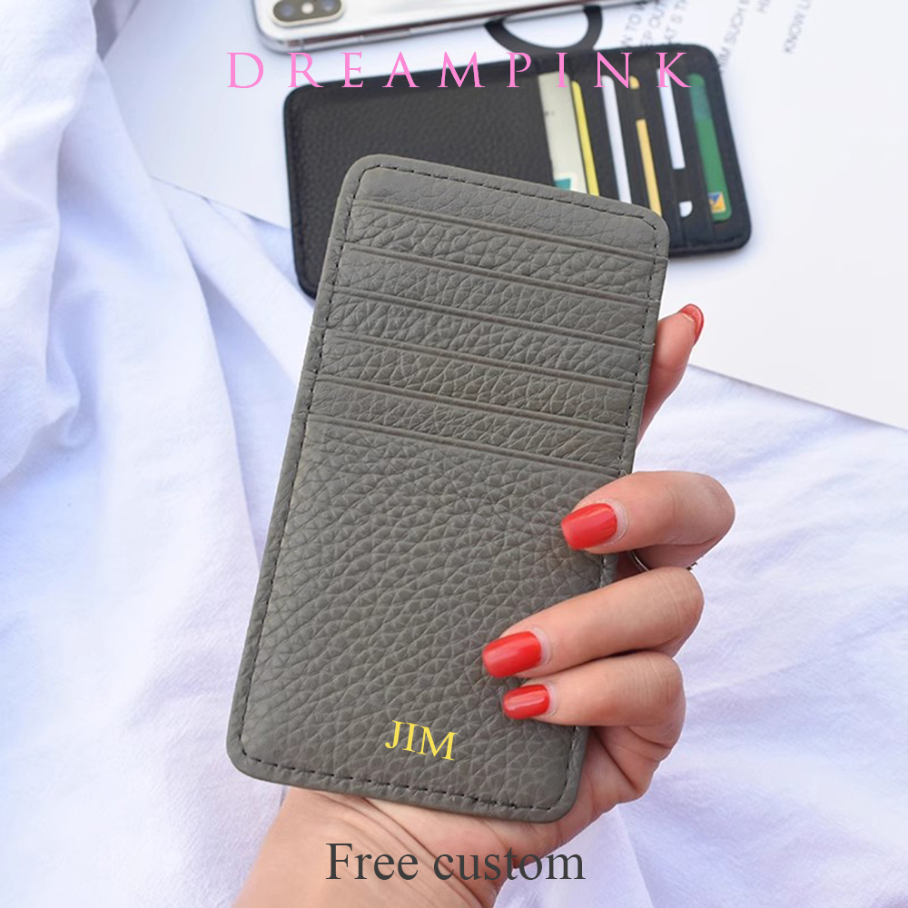 Travel Wallet Slim - فاخر مخصص اسم الأحرف الأولى جلد