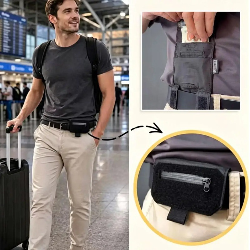 Travel Wallet Slim - محفظة خصر محمولة، هدية للرجال، حقيبة