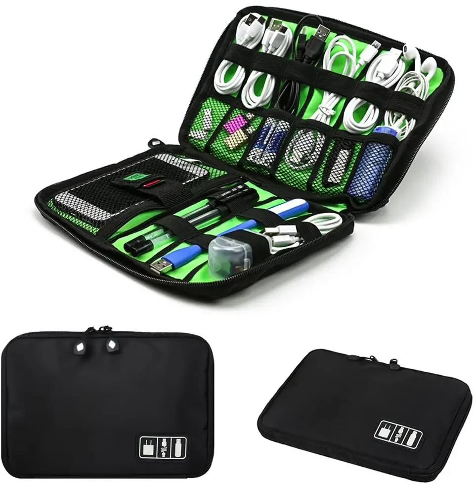 Travel Accessories Organizer Case - حقيبة تنظيم وتخزين الكابلات، نظام منظم
