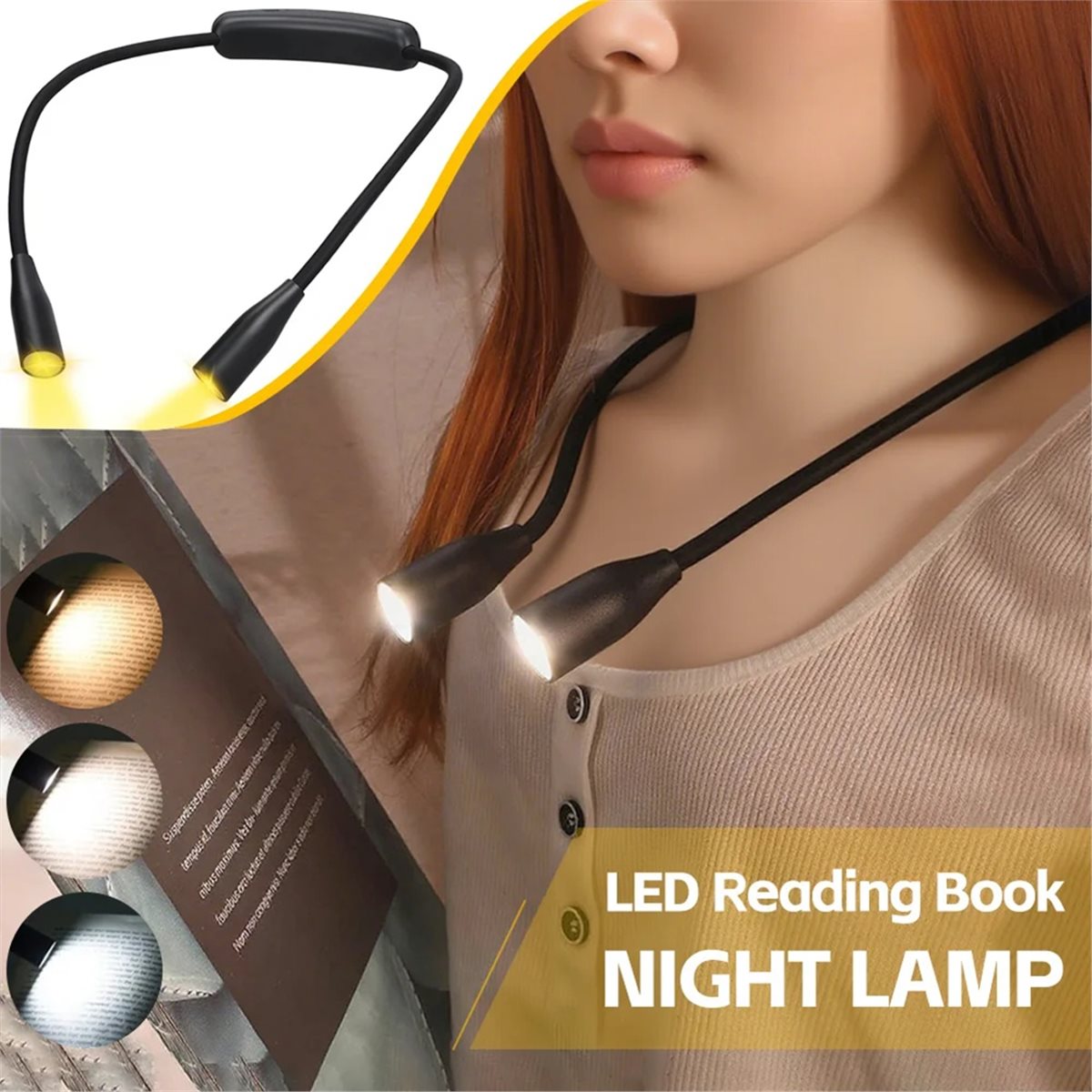 مصباح قراءة LED للرقبة DT283 ق - مراجعة Book Light Flexible وسعره