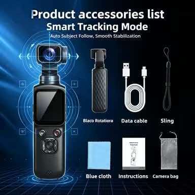 كاميرا رقمية محمولة باليد مع ح - مراجعة Travel Vlog Accessories وسعره