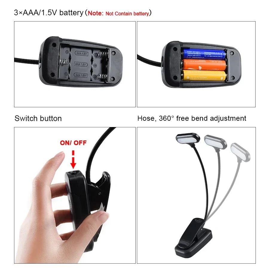 ضوء كتاب LED صغير مع مشبك، يعم - مراجعة Book Light Flexible وسعره