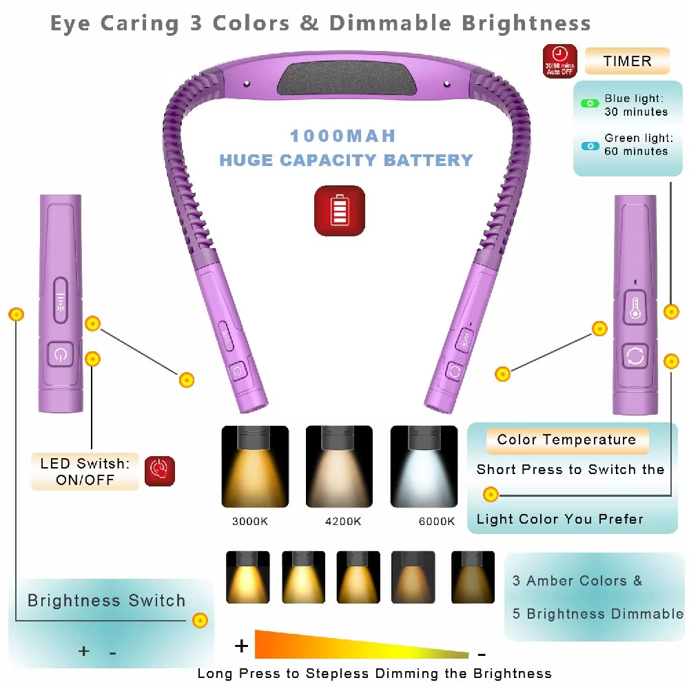 أضواء قراءة LED للرقبة قابلة ل - مراجعة Book Light Flexible وسعره