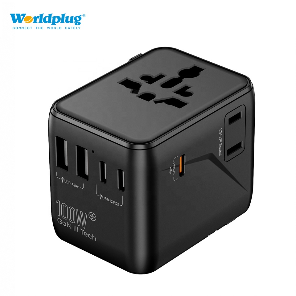 شاحن سريع PD 100W GaN مع مقبس  - مراجعة Travel Adapter Universal وسعره