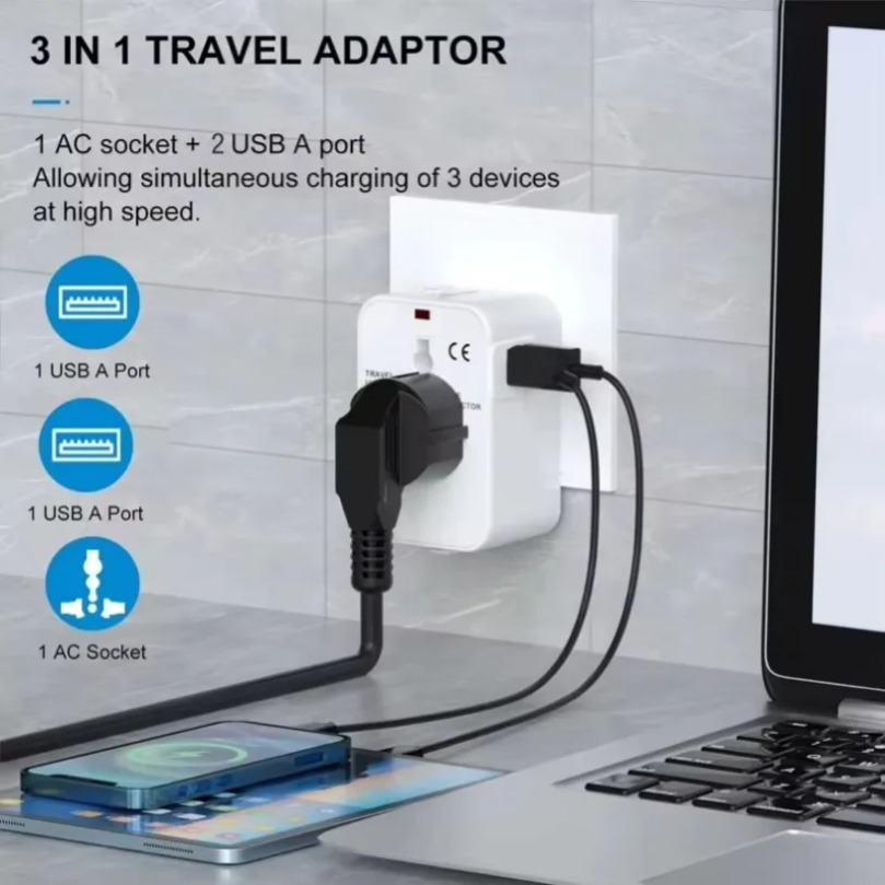 محول طاقة عالمي قابل للطي للسف - مراجعة Travel Adapter Universal وسعره