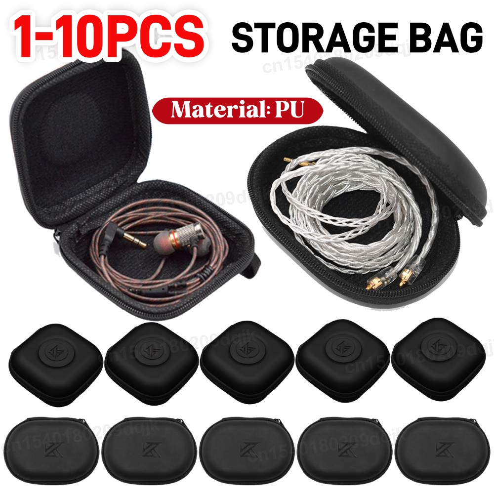 1-10 قطعة KZ سماعات حافظة بولي - مراجعة Travel Accessories Organizer Case وسعره