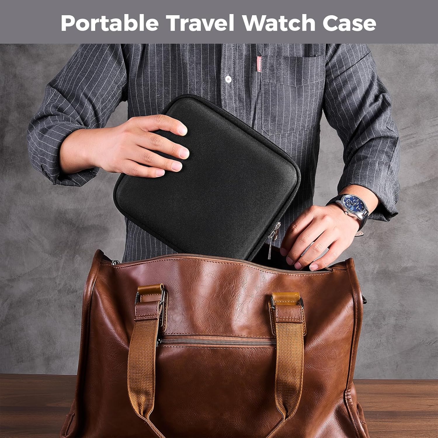 حقيبة تخزين ساعات السفر بـ 6 ف - مراجعة Travel Accessories Gifts For Men وسعره