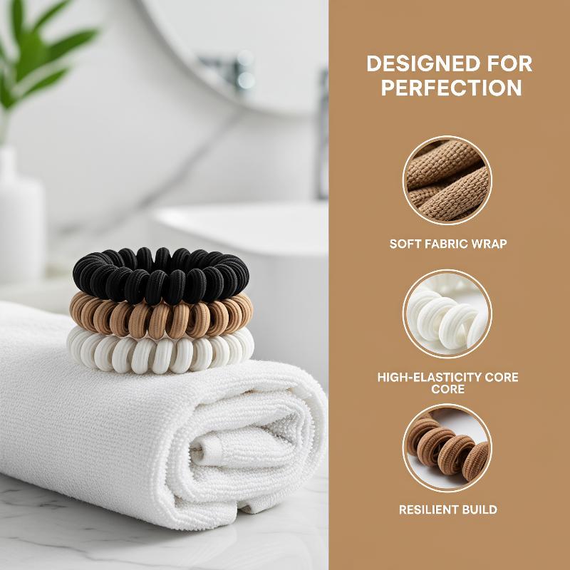 ربطات شعر حلزونية لا تسبب تلفً - مراجعة Travel Accessories Girls وسعره