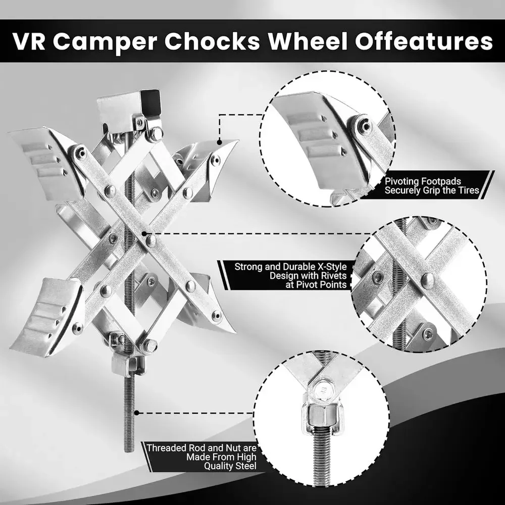 حاجز عجلات RV على شكل X يناسب  - مراجعة Travel Accessories Us وسعره