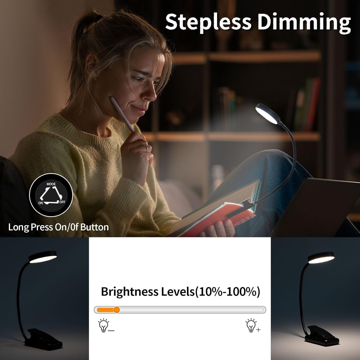 مصباح قراءة USB قابل لإعادة ال - مراجعة Book Light Flexible وسعره