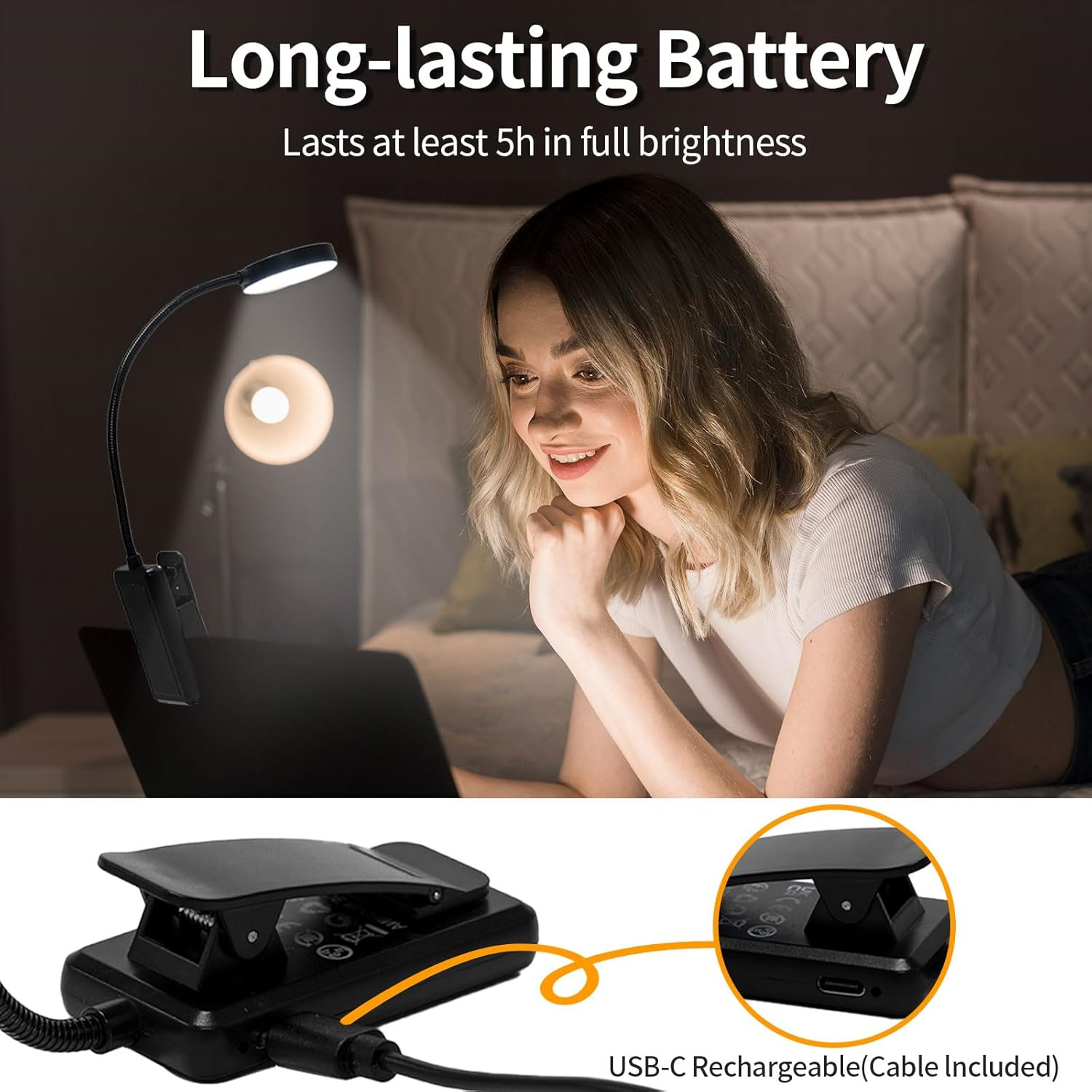 مصباح قراءة USB قابل لإعادة ال - مراجعة Book Light Flexible وسعره