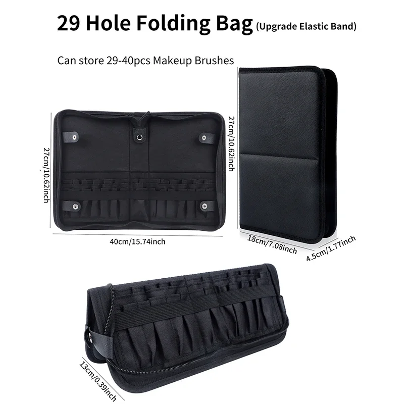 29/23 ثقوب طوي فرشاة للمكياج ح - مراجعة Travel Accessories Organizer Case وسعره