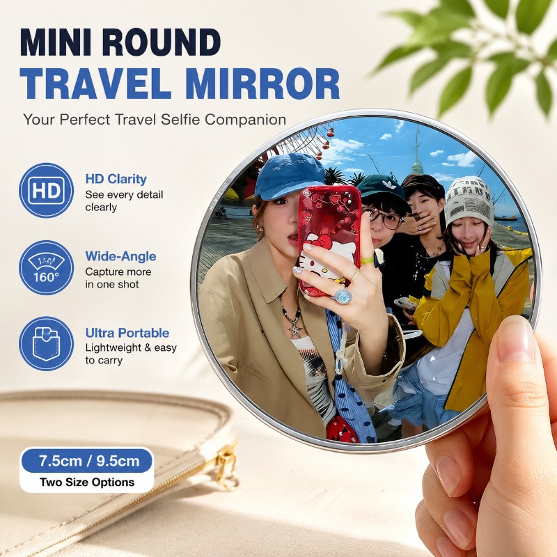 مرآة محدبة محمولة مستديرة للتص - مراجعة Travel Accessories Store وسعره
