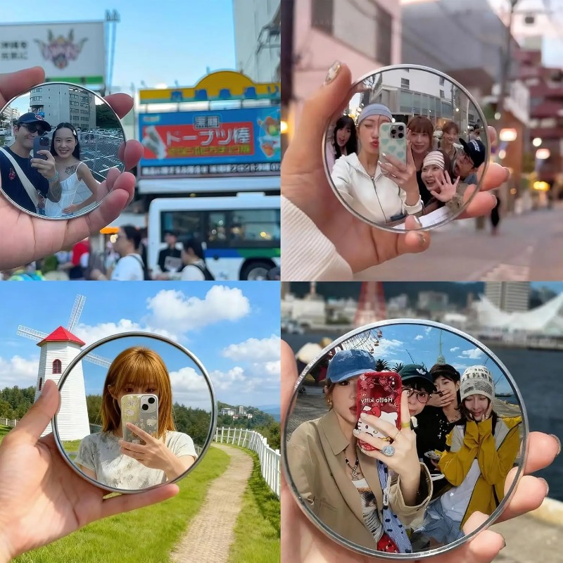 مرآة محدبة محمولة مستديرة للتص - مراجعة Travel Accessories Store وسعره