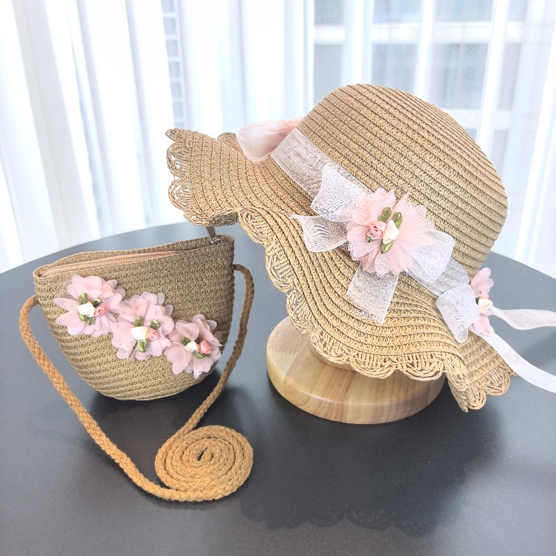قبعة قش للفتيات من قطعتين بلون - مراجعة Travel Accessories For 4 Year Old وسعره
