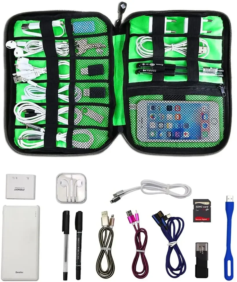 حقيبة تنظيم وتخزين الكابلات، ن - مراجعة Travel Accessories Organizer Case وسعره