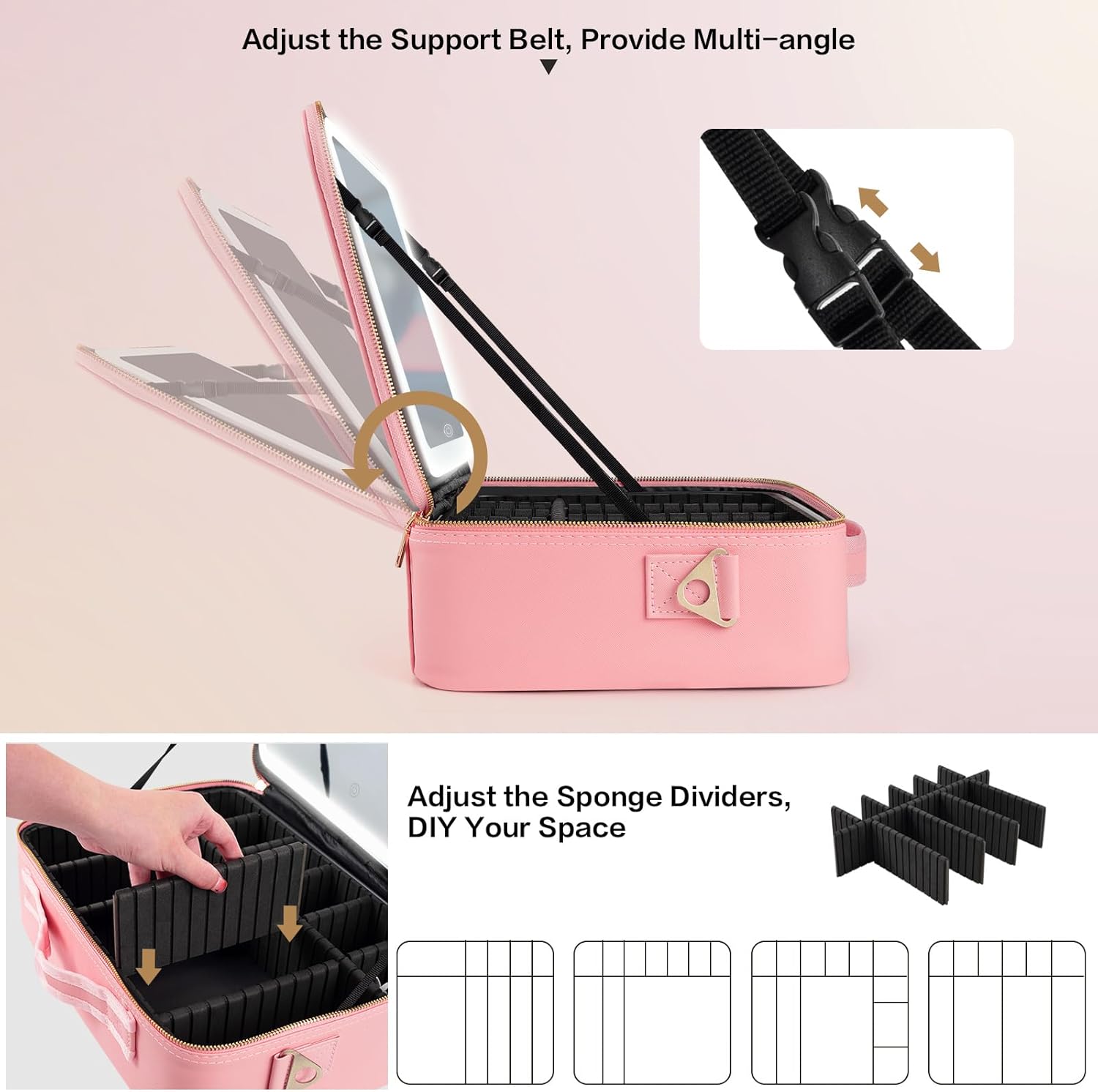 حقيبة مكياج كبيرة السعة 15''×1 - مراجعة Travel Accessories Organizer Case وسعره