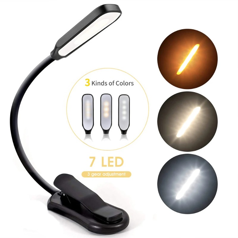 مصباح قراءة صغير بـ 7 مصابيح L - مراجعة Book Light Flexible وسعره